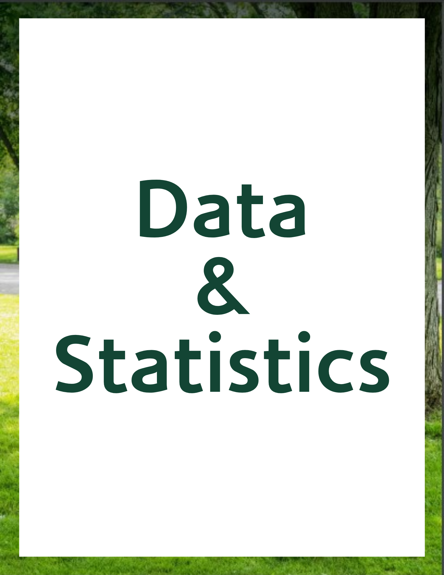 Data and Statistics
