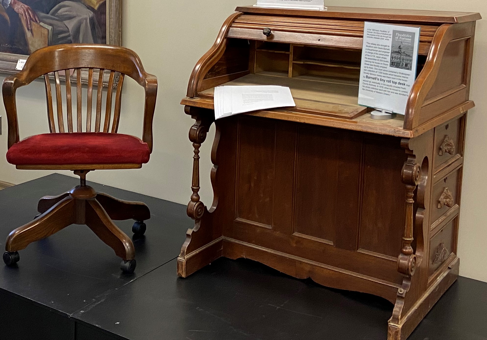 John Davis Barnett's roll top desk