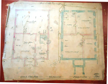 Architectural Drawing for 24 St. Andrew Street, Stratford, ca. 1910 Colour Architectural Drawing for 24 St. Andrew Street, ca. 1910