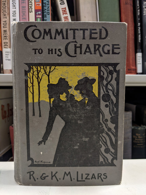 Photograph of a grey book cover for Committed to His Charge by R and KM Lizars