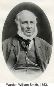 Black and white portrait of Warden William Smith, 1853